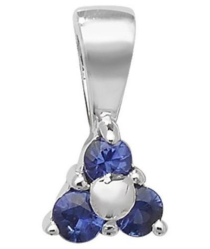 PD230WS 9k White Gold 3 Stone Sapphire Jewellery - James Moore TH - Modalova