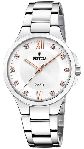 F20582/1 Ladies Steel With CZ Set & Steel Watch - Festina - Modalova