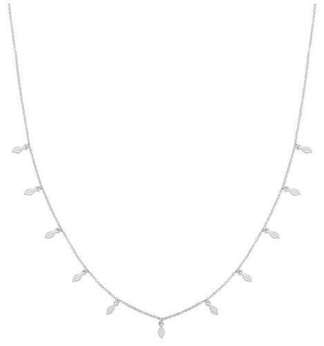 G3391 Silver Multi Leaf Necklet Jewellery - James Moore TH - Modalova