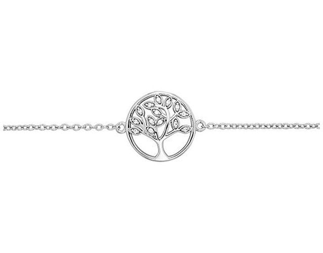 G2676 Silver Cubic Zirconia Tree Of Life Jewellery - James Moore TH - Modalova