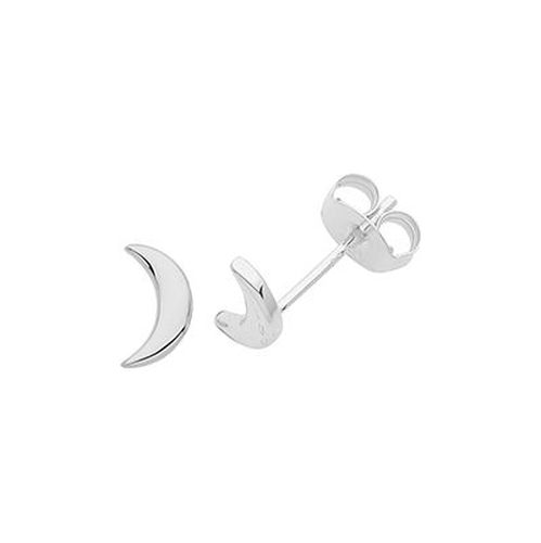 G51275 Silver Moon Stud Earrings Jewellery - James Moore TH - Modalova