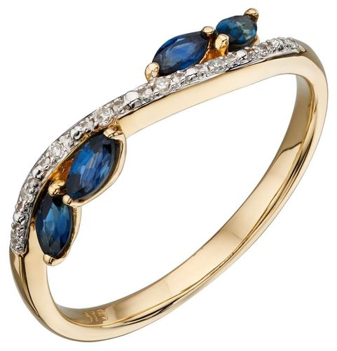 GR562L 56 Sapphire And Diamond Jewellery - Elements Gold - Modalova