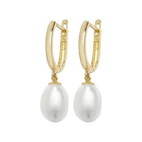 ER1143 9k Yellow Gold Drop Pearl Earrings Jewellery - James Moore TH - Modalova