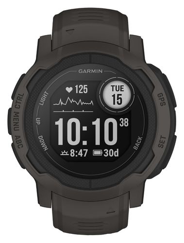 Instinct 2 Graphite Silicone Strap Watch - Garmin - Modalova