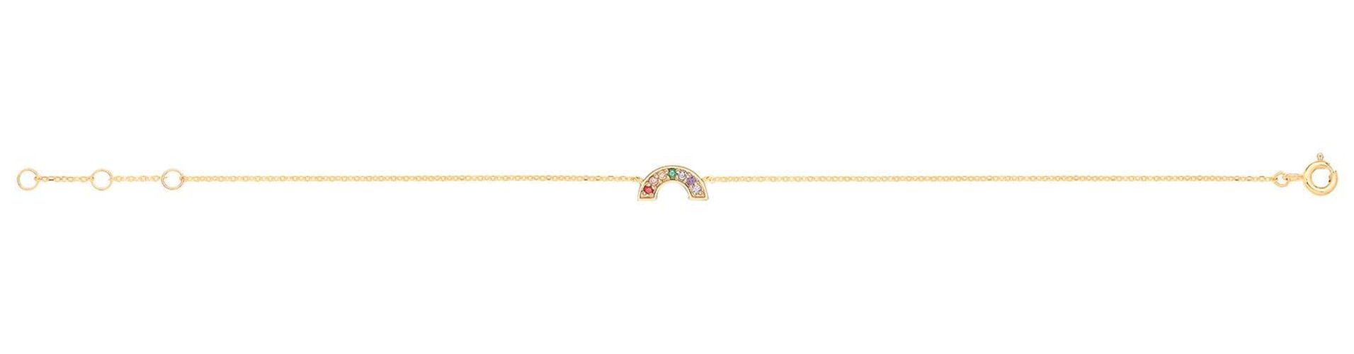 BR658 Ladies 9ct Gold Rainbow Bracelet Jewellery - James Moore TH - Modalova