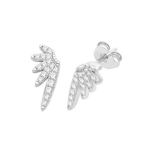 G51291 Silver Cubic Zirconia Stud Earrings Jewellery - James Moore TH - Modalova