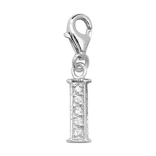 G6282/I Silver Cubic Zirconia 'I' Initial Jewellery - James Moore TH - Modalova