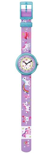 FBNP033 | Magical Unicorns | Unicorn Print Fabric Watch - Flik Flak - Modalova