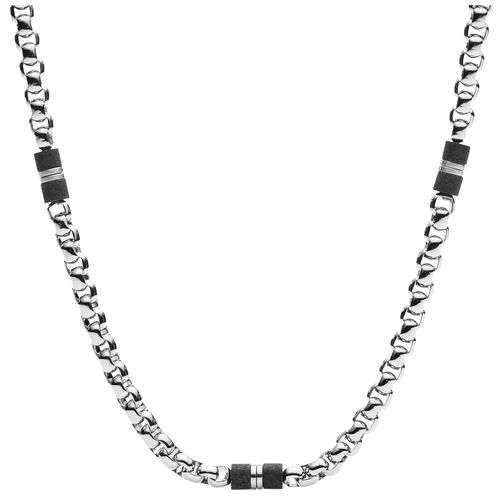 JF03314040 Men's Black Bead Chain Jewellery - Fossil - Modalova