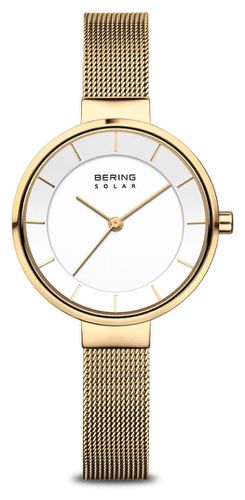 Solar Women's -Plated Mesh Bracelet Watch - Bering - Modalova