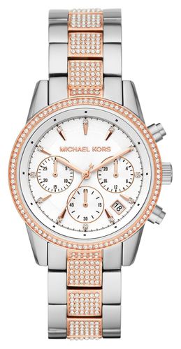 MK6651 Women's Ritz Two Tone Crystal Set Watch - Michael Kors - Modalova