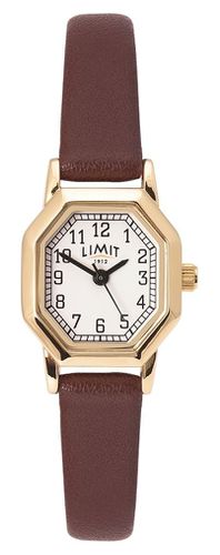 Women's Leather Strap | Gold Plated Case Watch - Limit - Modalova