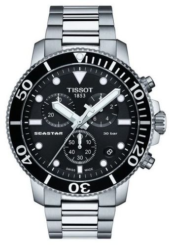 T1204171105100 Men's Seastar 1000 Quartz Chronograph Watch - Tissot - Modalova