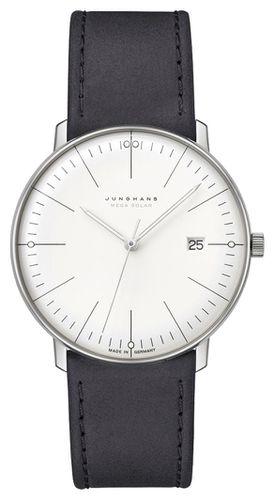 Max Bill MEGA Solar | Leather Strap Watch - Junghans - Modalova