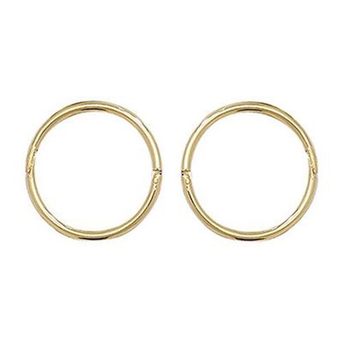 ES144 9k Yellow Gold Hinged Sleepers 10 mm Jewellery - James Moore TH - Modalova