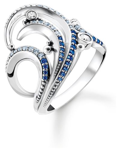 TR2378-644-1-56 | Stones Wave Ring | O 1/2 Jewellery - Thomas Sabo - Modalova