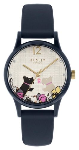 RY2983 | Women's Navy Silicone Strap | Floral Dog Watch - Radley - Modalova