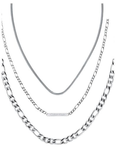 Set of Three Chain Necklaces Stainless Jewellery - Calvin Klein - Modalova