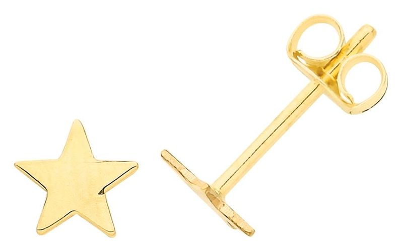 ES701 9k Gold Star Stud Earrings Jewellery - James Moore TH - Modalova