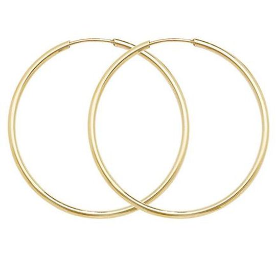 ES115 9k Yellow Gold Sleepers 27 mm Jewellery - James Moore TH - Modalova