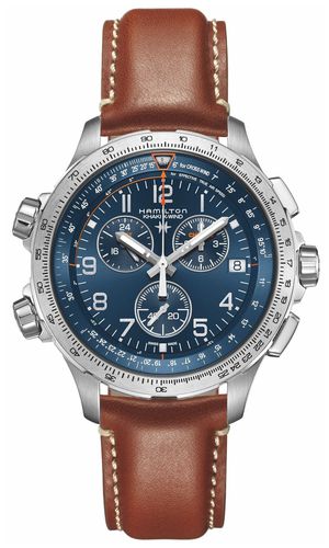 H77922541 Khaki Aviation X-Wind GMT Chronograph Watch - Hamilton - Modalova