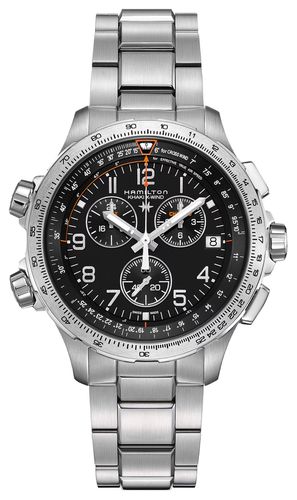 H77912135 Khaki Aviation X-Wind GMT Chronograph Watch - Hamilton - Modalova