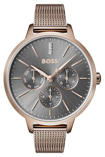 Symphony Dial Day & Date Mesh Strap Watch - BOSS - Modalova