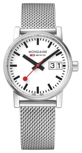 MSE.30210.SM Evo2 30mm Big Date Stainless Steel Watch - Mondaine - Modalova