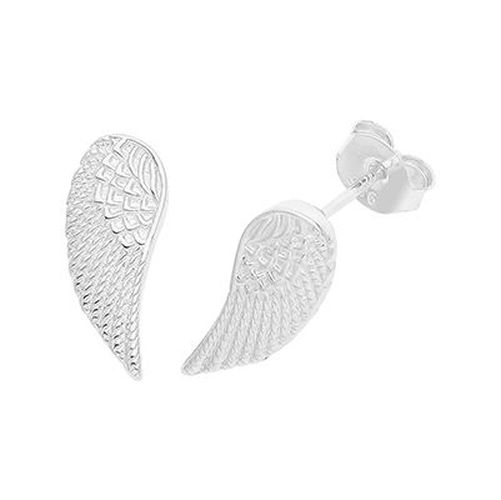 G51268 Silver Angel Wing Stud Earrings Jewellery - James Moore TH - Modalova