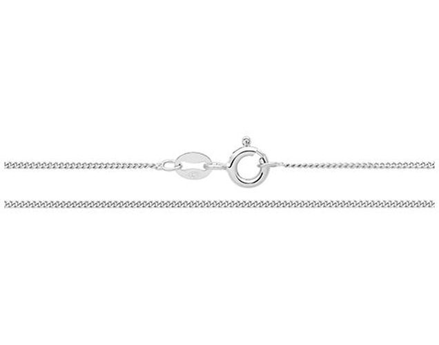 G1039/18 18" Silver Fine Curb Chain Jewellery - James Moore TH - Modalova