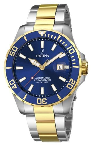 F20532/1 Diver Automatic (44mm) Dial / Two-Tone Watch - Festina - Modalova