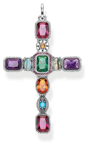 PE859-294-7 Pendant 'Cross' Colourful Stones 925 Jewellery - Thomas Sabo - Modalova