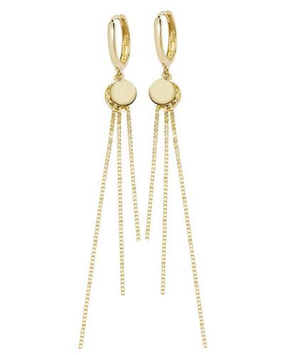 ER1132 9k Yellow Gold Drop Chain Earrings Jewellery - James Moore TH - Modalova