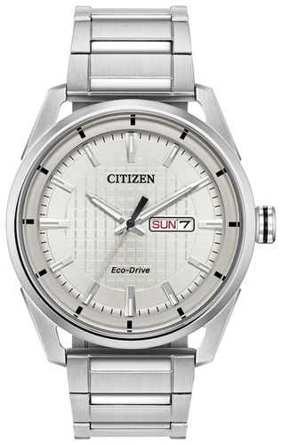 AW0080-57A Men's Eco-Drive Solar Powered Stainless Watch - Citizen - Modalova