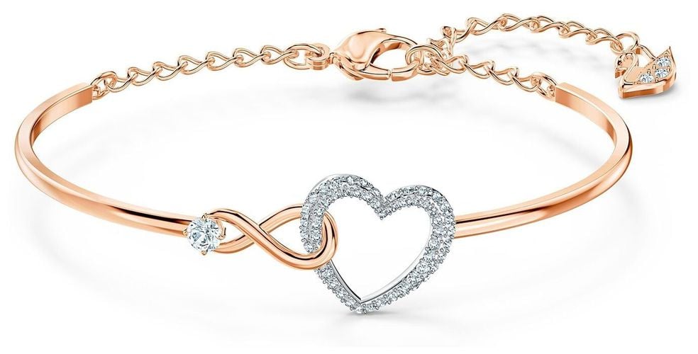 Infinity Heart Bangle | | Mixed Jewellery - Swarovski - Modalova