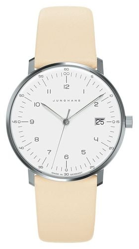 Max Bill Damen | Cream Calf-Skin Strap Watch - Junghans - Modalova