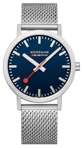 A660.30360.40SBJ Classic 40 Mm Dial Steel Mesh Watch - Mondaine - Modalova