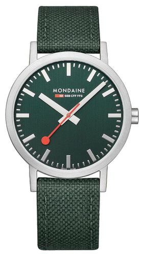 A660.30360.60SBF Classic 40 Mm Forest Textile Watch - Mondaine - Modalova