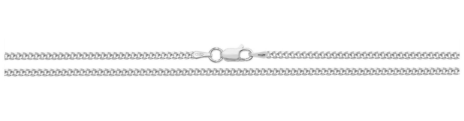 G1060/18 Unisex Silver Fine Curb Chain 18 Jewellery - James Moore TH - Modalova