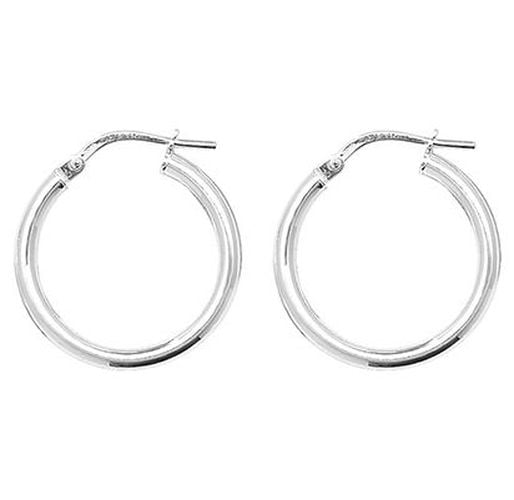 G5256 James Moore Silver 15mm Sleeper Hoops Jewellery - James Moore TH - Modalova