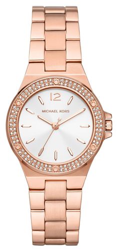 MK7279 Lennox Rose-Gold Toned Women's Watch - Michael Kors - Modalova