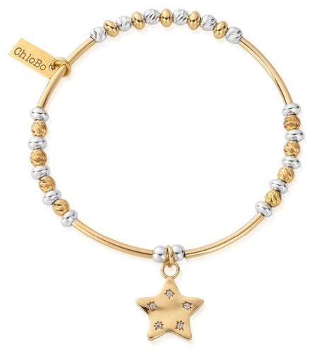 GMBSBNH3036 Gold & Silver Sparkle Star Bracelet Jewellery - ChloBo - Modalova