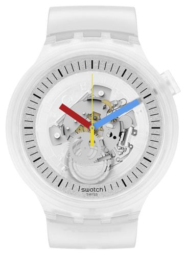 SB01K100 CLEARLY BOLD Quartz Skeleton Dial Watch - Swatch - Modalova