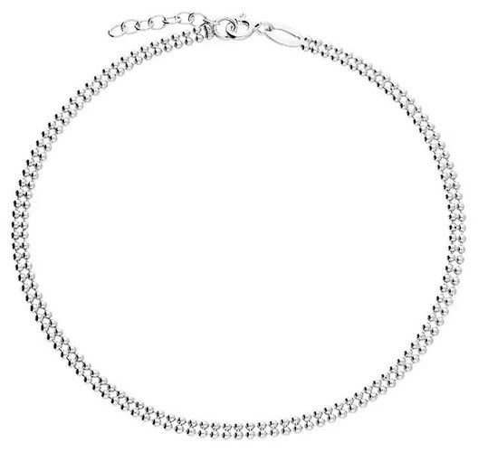 H4949/S Silver Mini Ball Double Layer Anklet Jewellery - James Moore CME - Modalova