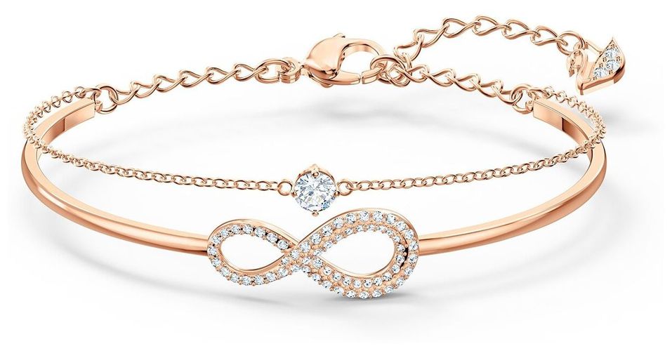 Infinity Bangle | | Rose Gold Plated Jewellery - Swarovski - Modalova