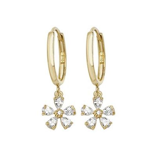 ER1114 9k Yellow Gold Cubic Zirconia Drop Jewellery - James Moore TH - Modalova