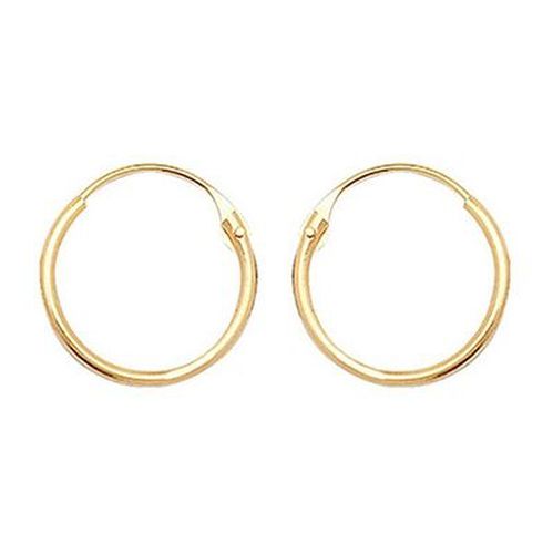 ES315 9ct Gold 9mm Hinged Sleeper Earrings Jewellery - James Moore TH - Modalova