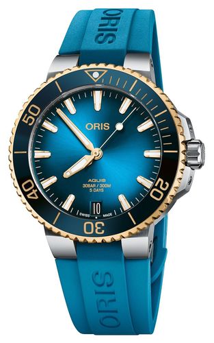 FC Aquis Date Bi-Colour Watch - ORIS - Modalova