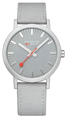 A660.30360.80SBH Classic 40 Mm Good Gray Textile Watch - Mondaine - Modalova