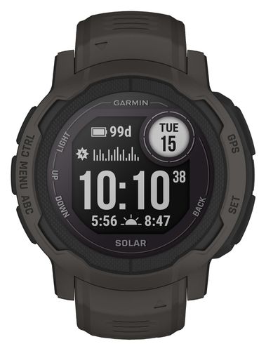 Instinct 2 Solar Graphite Silicone Watch - Garmin - Modalova